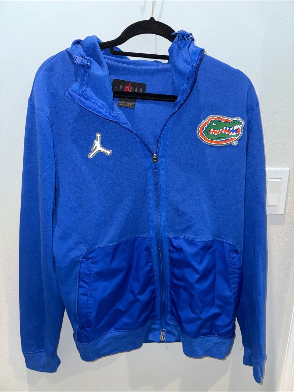 Jordan Royal Blue men’s  Full-Zip Hoodie with Gators Patch